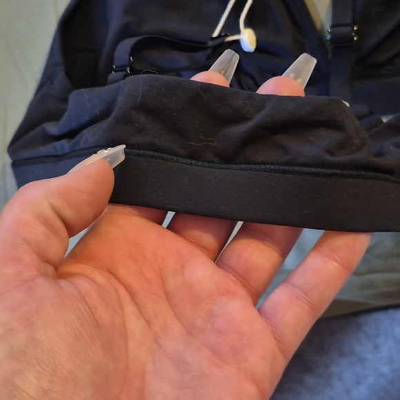 NWT INLYRIC Women's Inbarely Triangle Bralette Plunge Unlined Black Seamless Bra - Picture 10 of 12